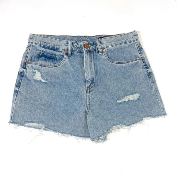 Blank NYC Barrow Vintage High Rise Cutoff Denim Jean Short After Shock Size 30 - Picture 1 of 9